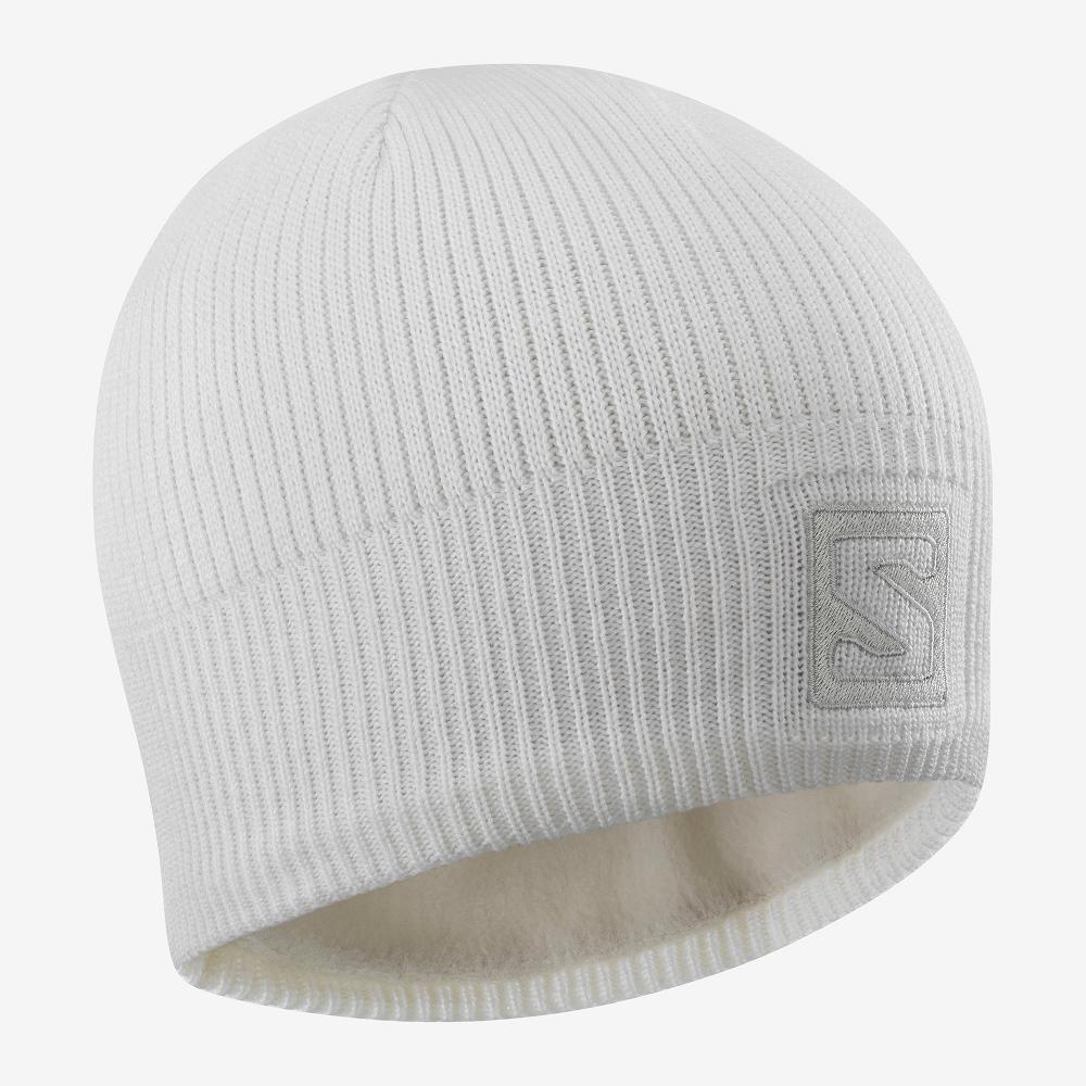 Salomon Singapore Mens Hats - LOGO White | 45178-LUHC